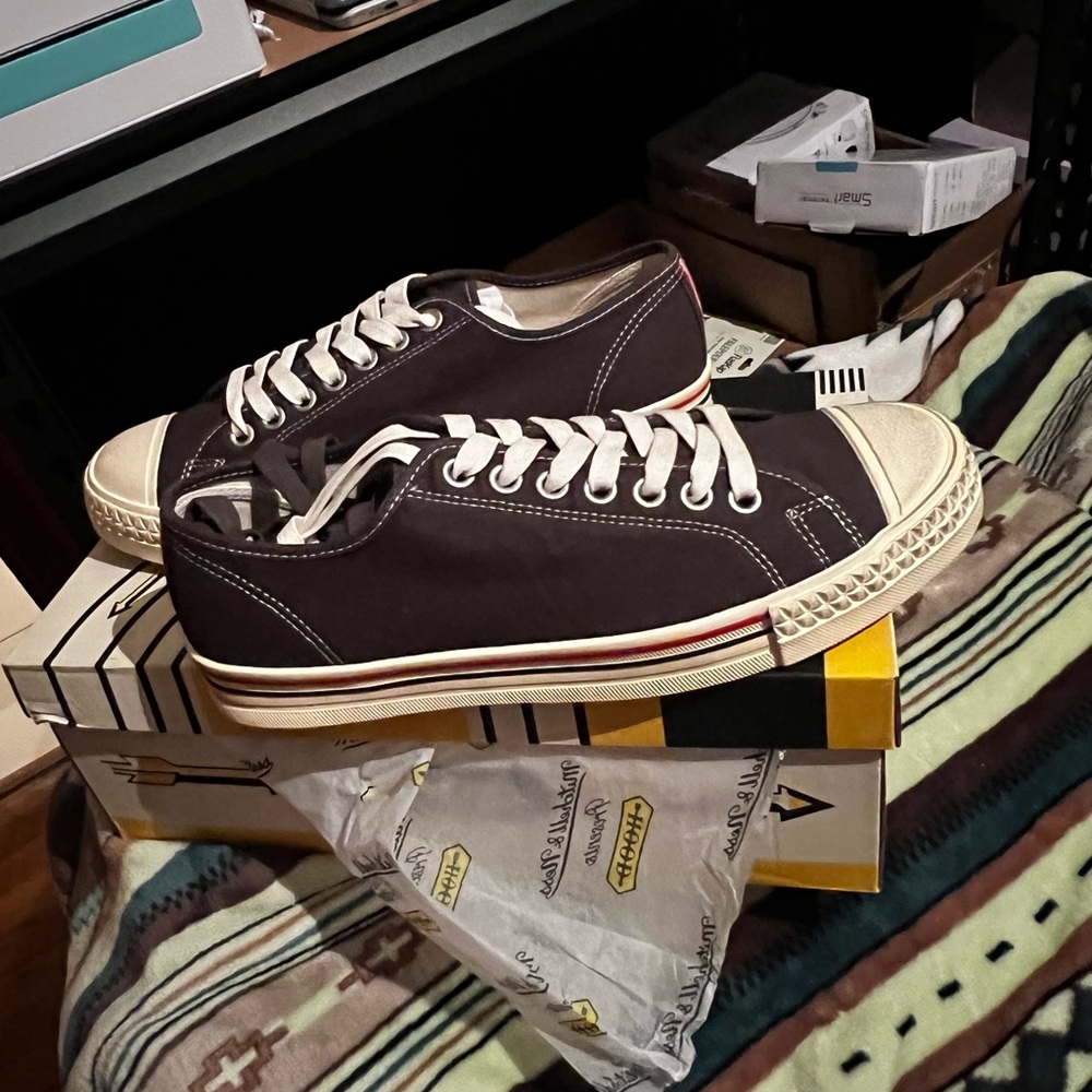 Hood by Air Black and White Athletic Shoes